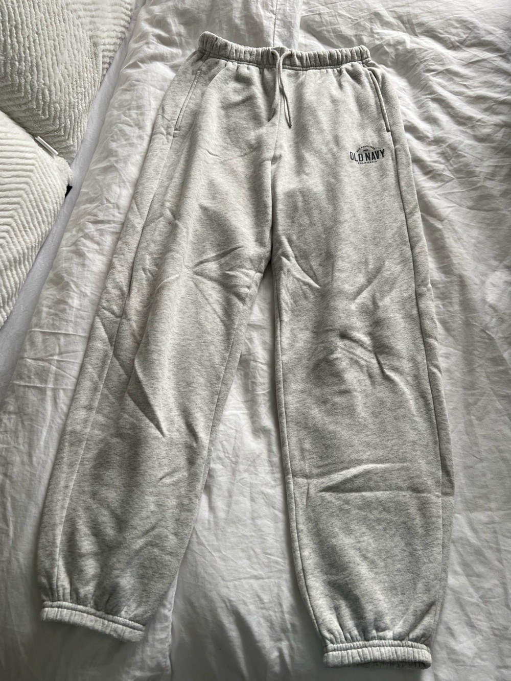 Old Navy Heather Light Gray Jogger Sweatpants